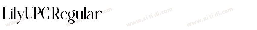 LilyUPC Regular字体转换
